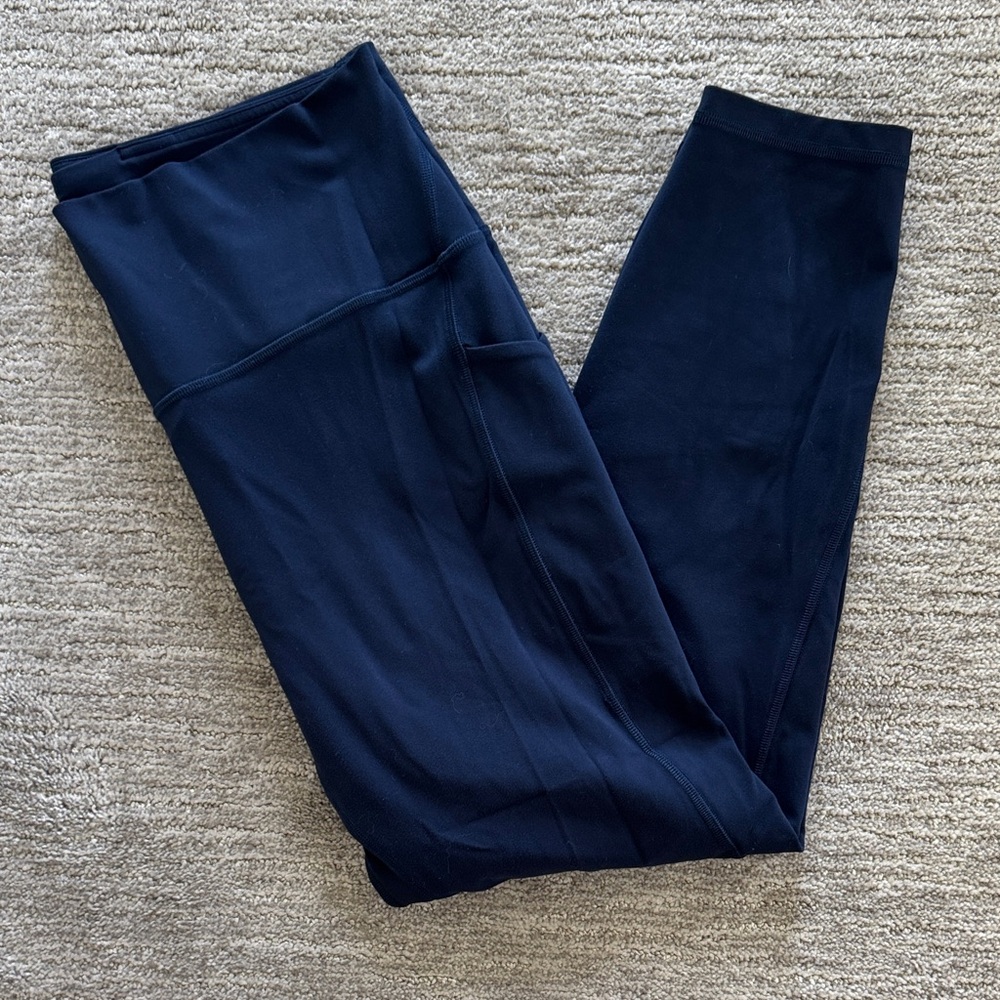 Lululemon Athletica Align with pockets. Navy Blue Leggings. Size 14